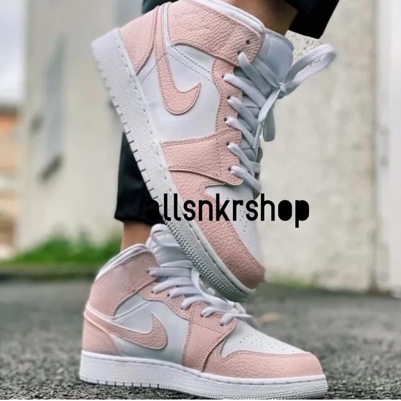 Nike Air Jordan 1 Mid Custom Pastel Pink